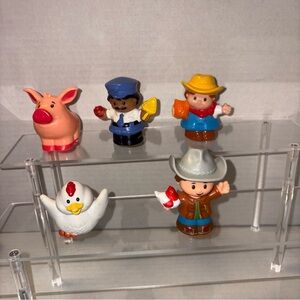 Farm Animal Fisher Price Little People With Fram Animals And Boy  Lot Of 5 Toys